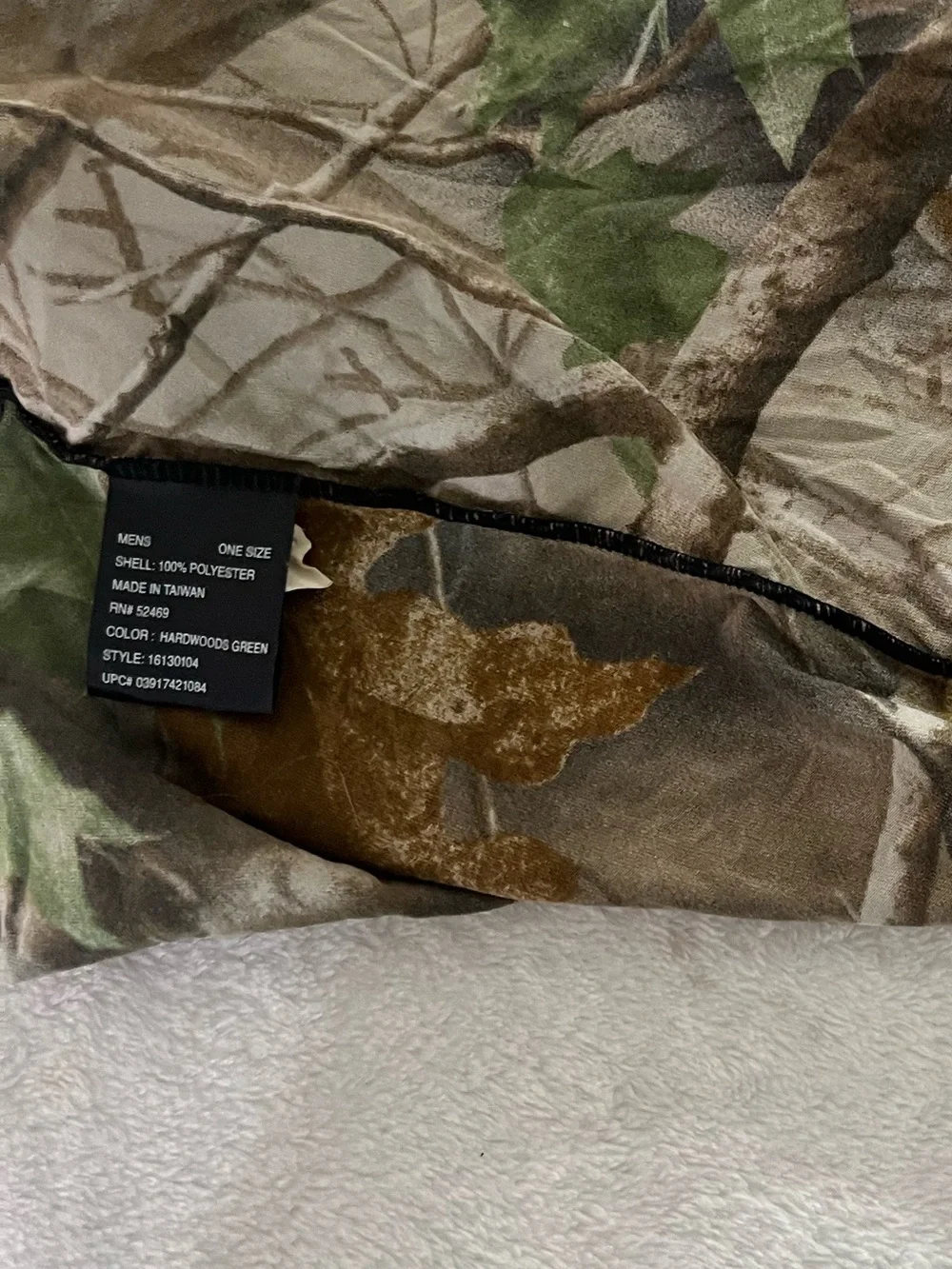 Realtree Camo Balaclava Hood Leaf Print Hardwood Lightweight Summer Hunting